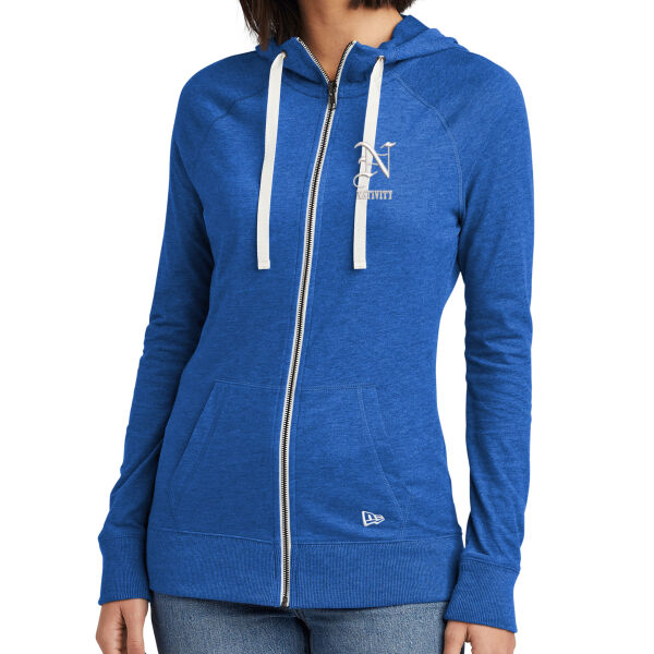 New Era - Ladies Sueded Cotton Blend Full Zip Hoodie - Embroidered Logo Thumbnail