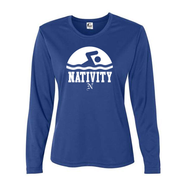 C2 Sport Women's Performance Long Sleeve T-shirt - Printed Logo Thumbnail