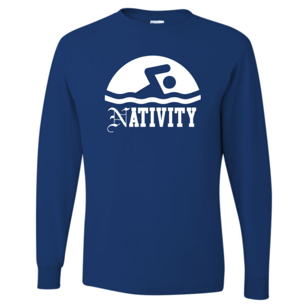 JERZEES - Dri-Power Long Sleeve 50/50 T-shirt - Printed Logo ** Add Name for $5! ** Thumbnail