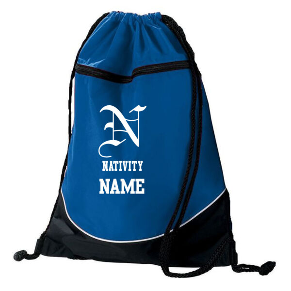 Augusta Sportswear Tri-Color Drawstring Backpack - Printed Logo ** Add Name for $5! ** Thumbnail