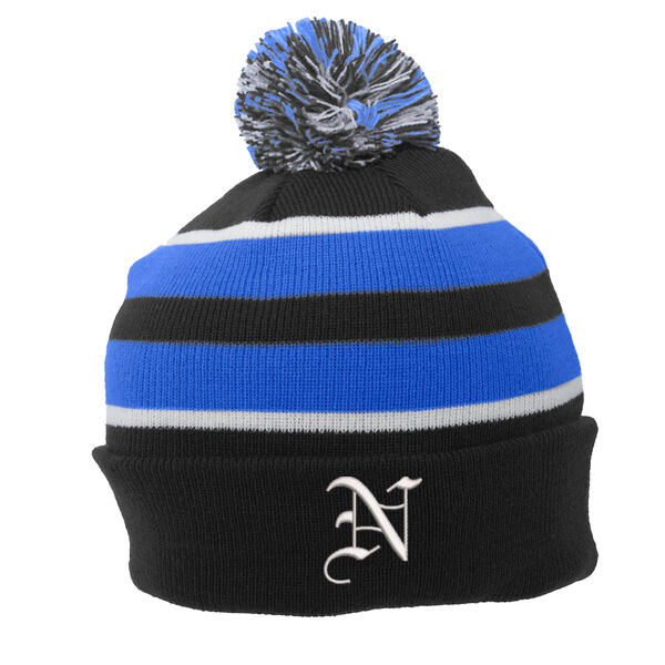 Pacific Headwear Knit Fold Over Pom-Pom Beanie - Embroidered Logo Thumbnail