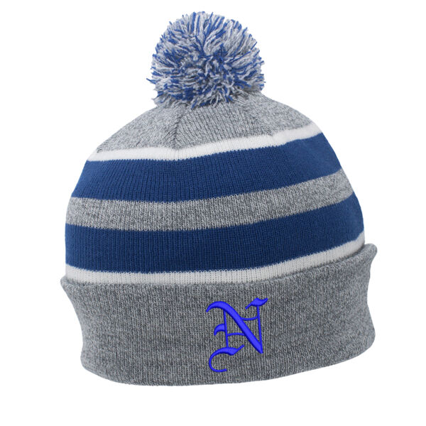 Pacific Headwear Knit Fold Over Pom-Pom Beanie - Embroidered Logo Thumbnail