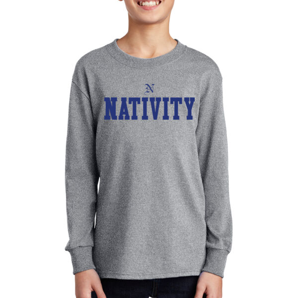 Port & Company Youth Long Sleeve Core Cotton Tee - Printed Logo Thumbnail