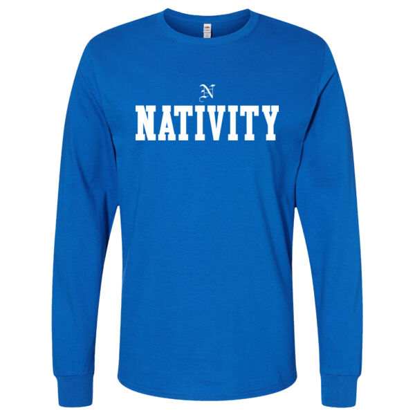 Fruit of the Loom - Unisex Iconic Long Sleeve T-shirt - Printed Logo Thumbnail