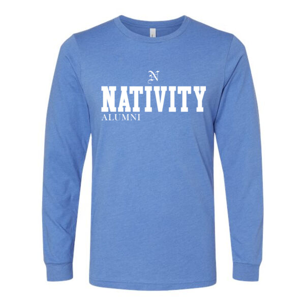 BELLA + CANVAS - Heather CVC Long Sleeve Tee - Printed Logo Thumbnail